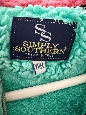 Simply Southern Mint Green Sherpa-Lined Hoodie Jacket